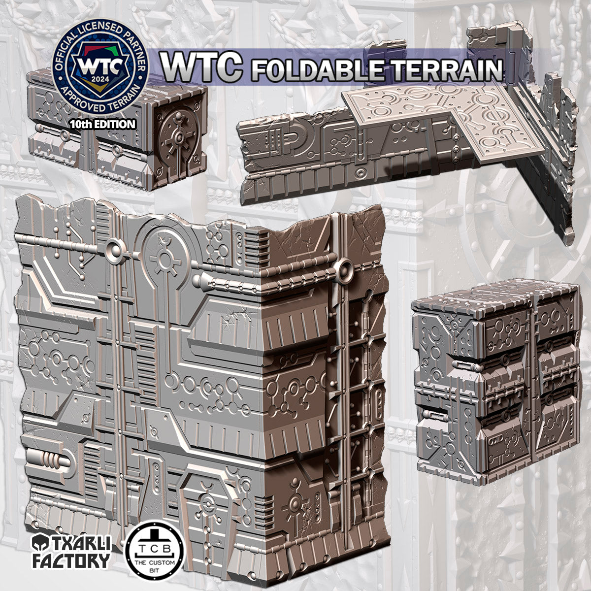 WTC Foldable Necromatons Set – Official 10th Edition Tournament Terrain for 28–32mm Games