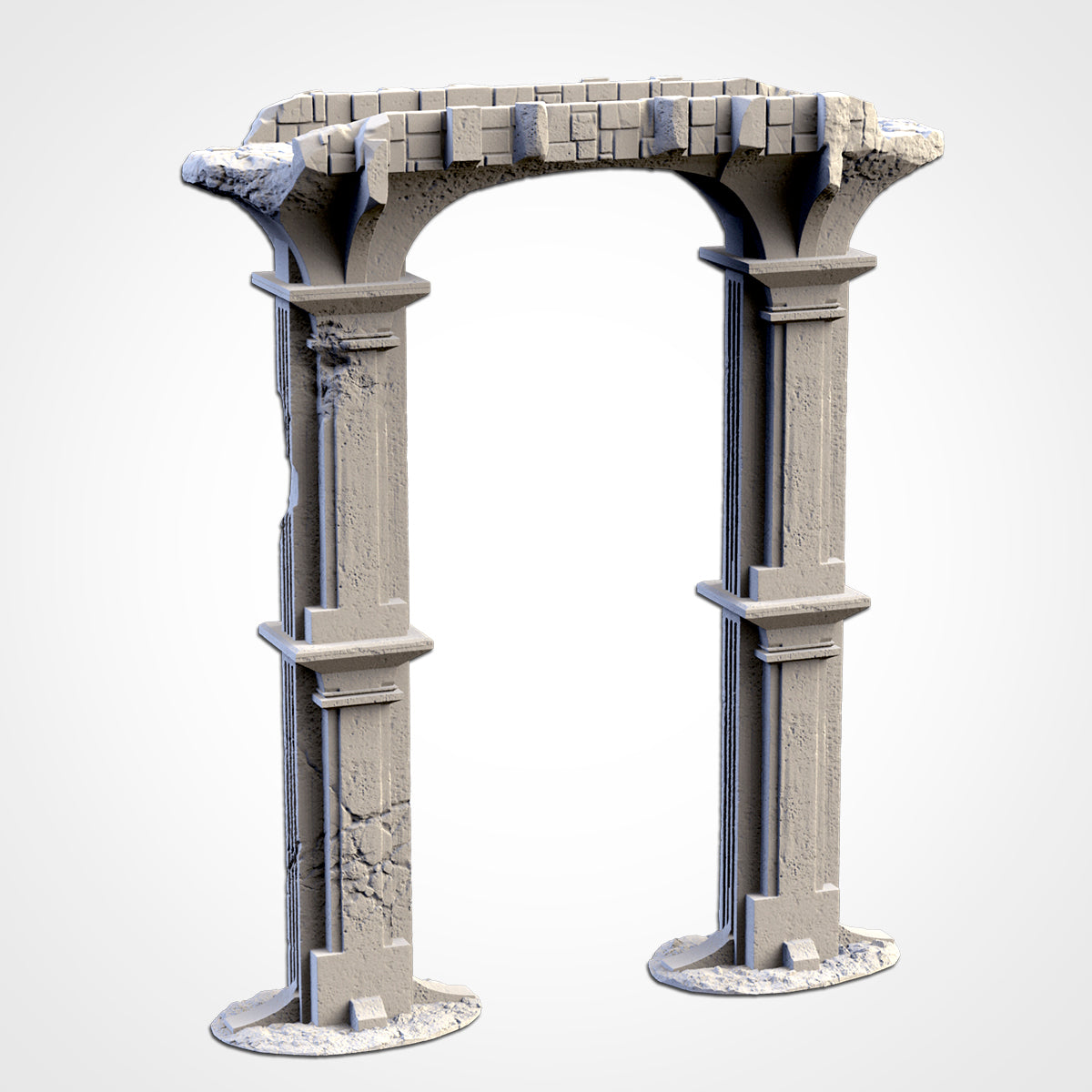 Stone Bridge – Ruined Gothic Arch Terrain for 28–32mm Games