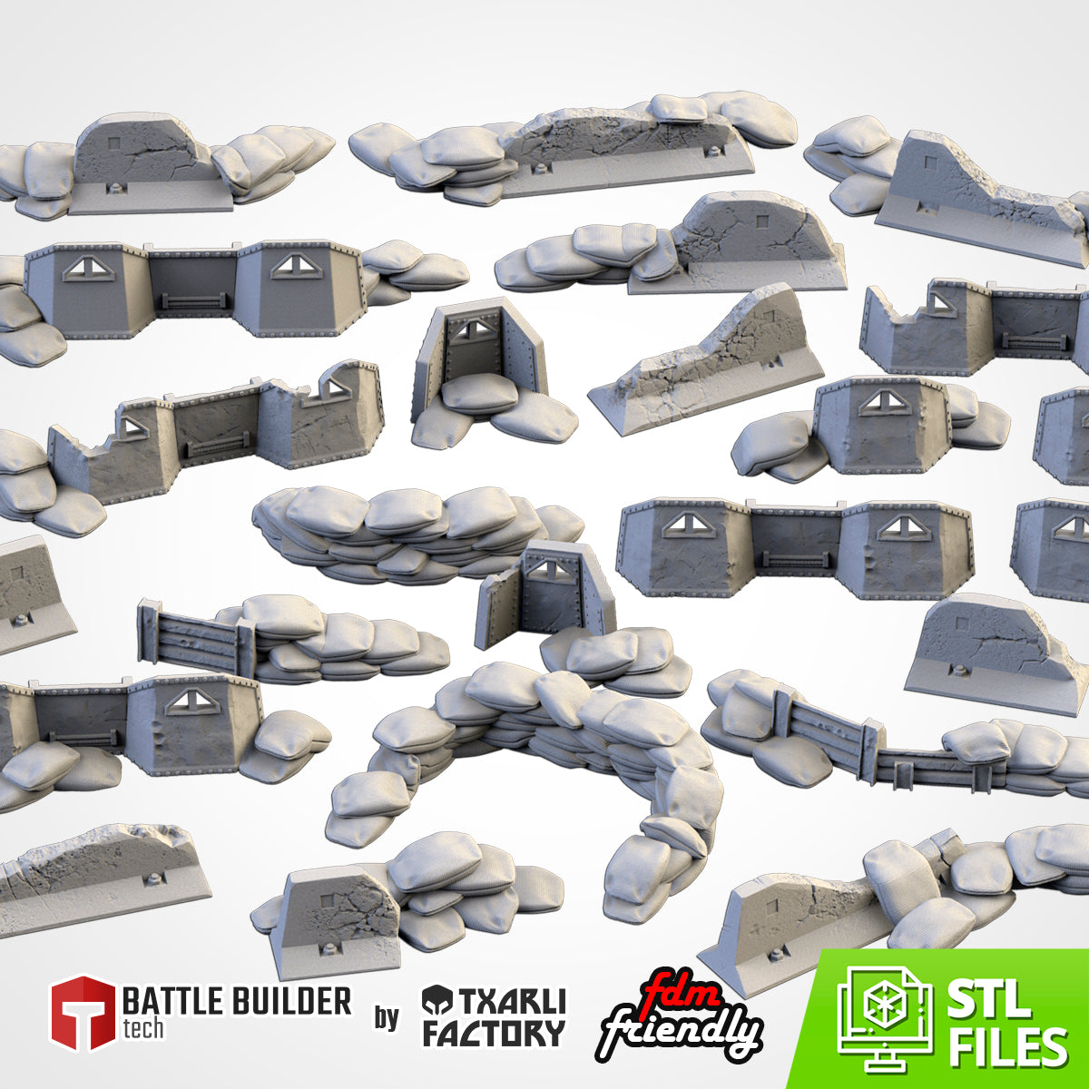 Street Barricades & Sandbags – Modular Cover Terrain for 28–32mm Games