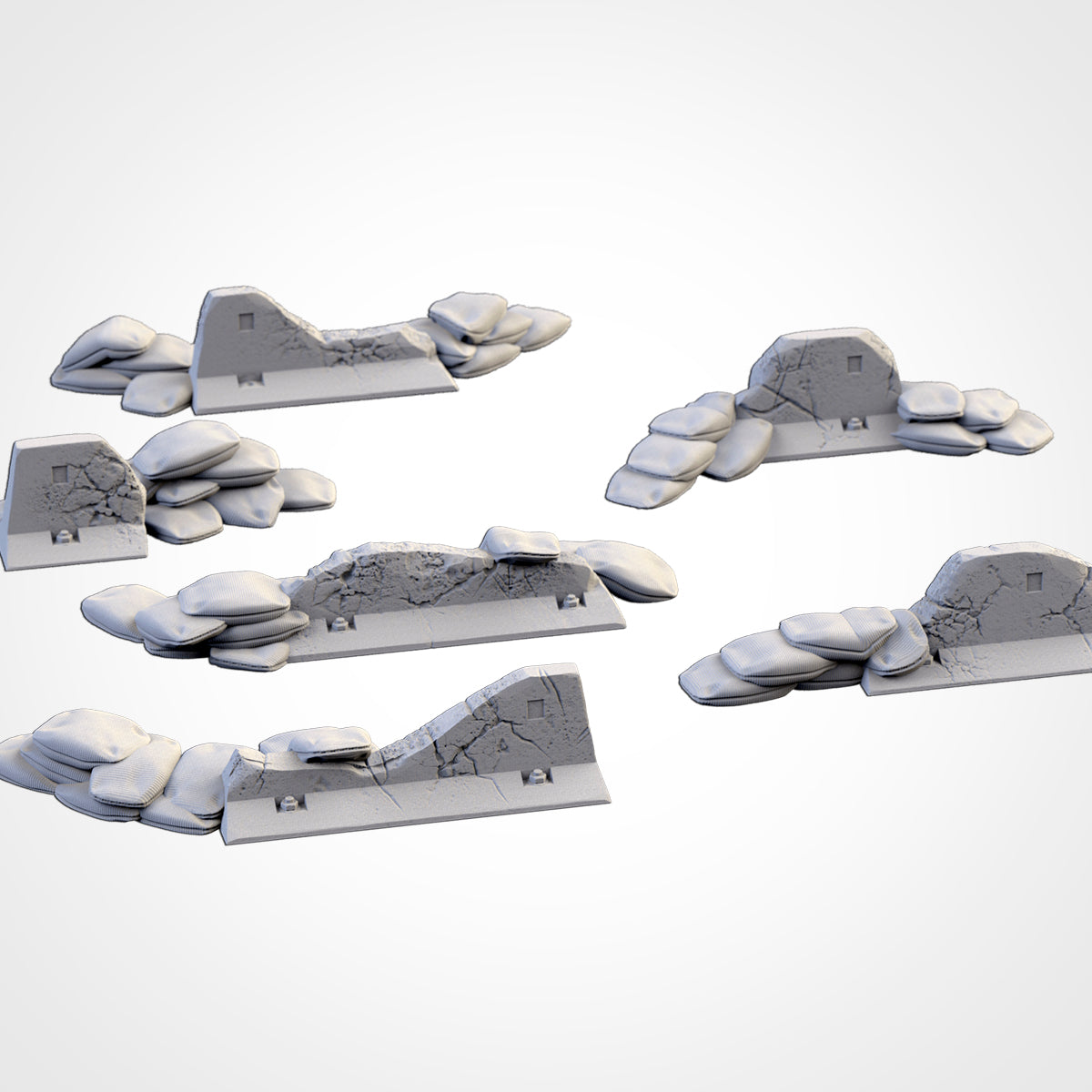 Street Barricades & Sandbags – Modular Cover Terrain for 28–32mm Games