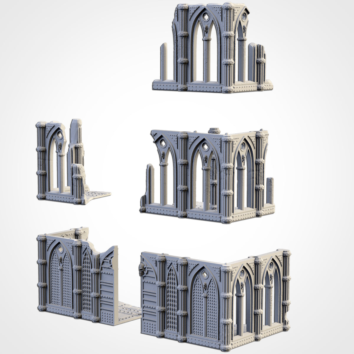 Cathedral Ruins – 3D Printed Gothic Terrain for 28–32mm Games
