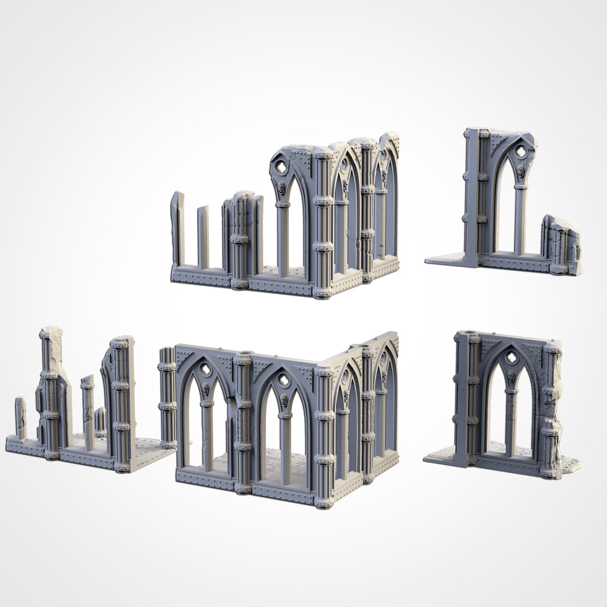 Cathedral Ruins – 3D Printed Gothic Terrain for 28–32mm Games