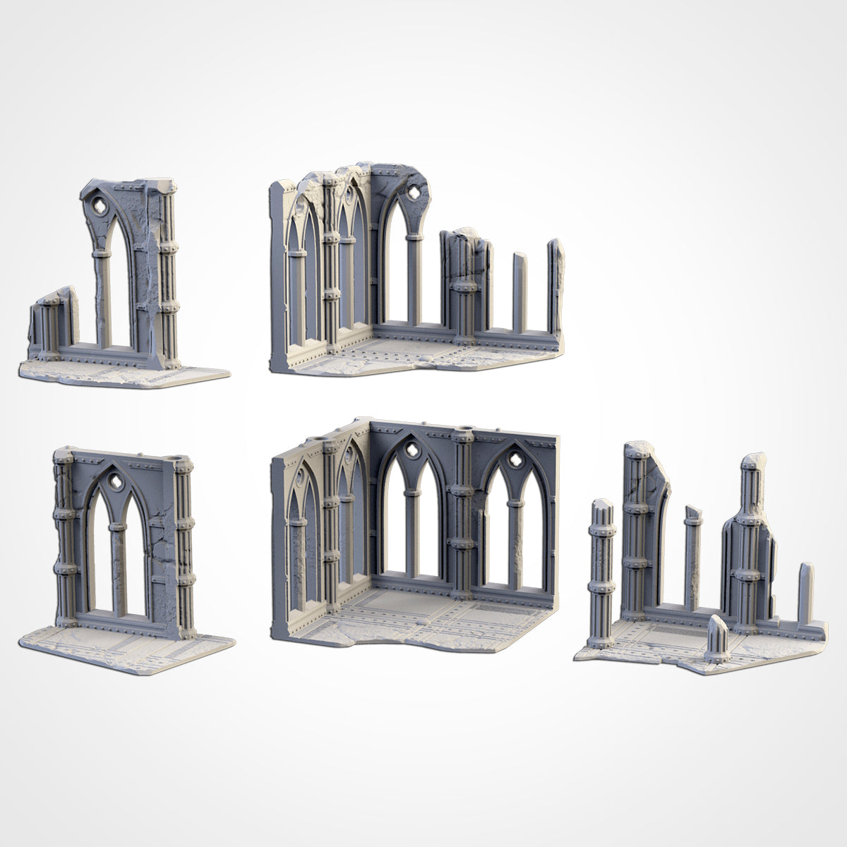 Cathedral Ruins – 3D Printed Gothic Terrain for 28–32mm Games