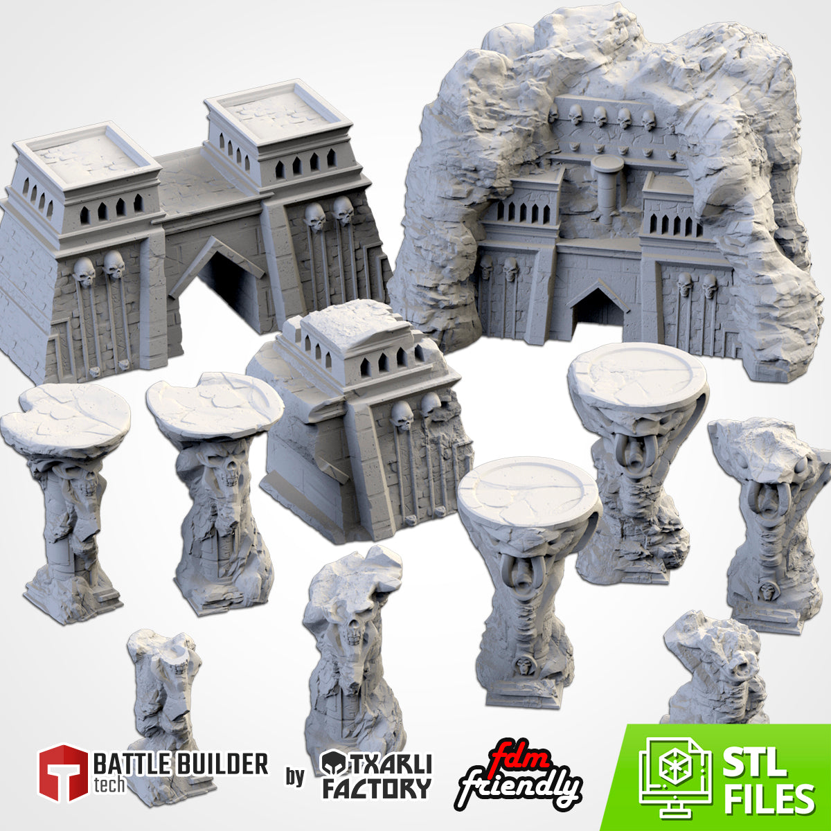 Death Valley – Grim Entrance & Pillar Set for 28–32mm Games