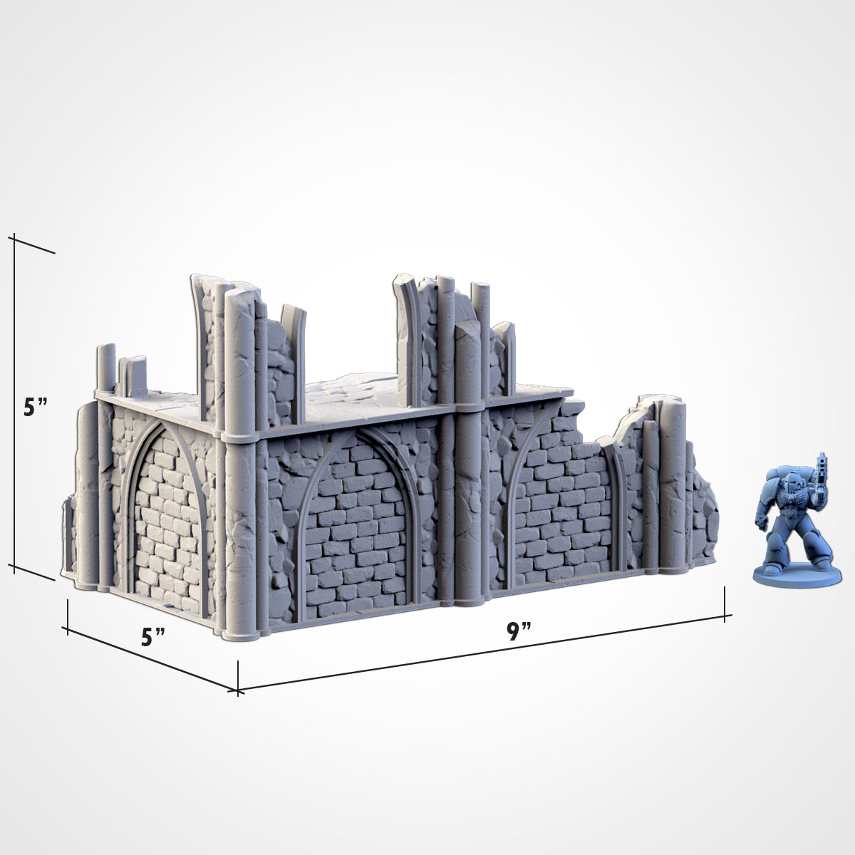 WTC Classic Ruins Set – Static Tournament Terrain for 28–32mm Games