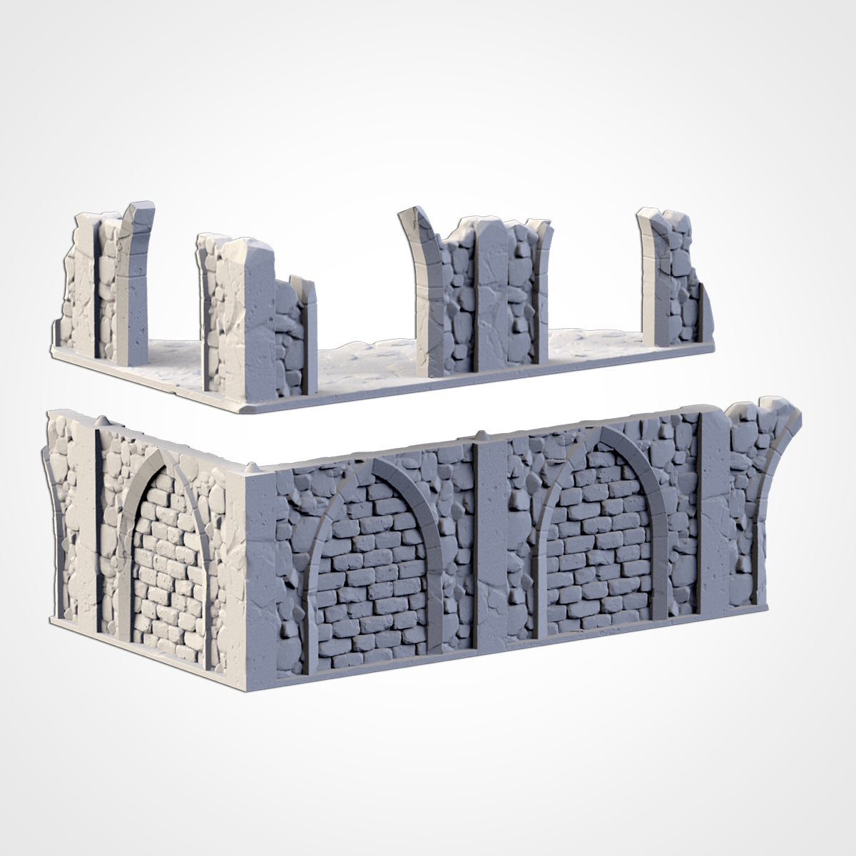 WTC Classic Ruins Set – Static Tournament Terrain for 28–32mm Games