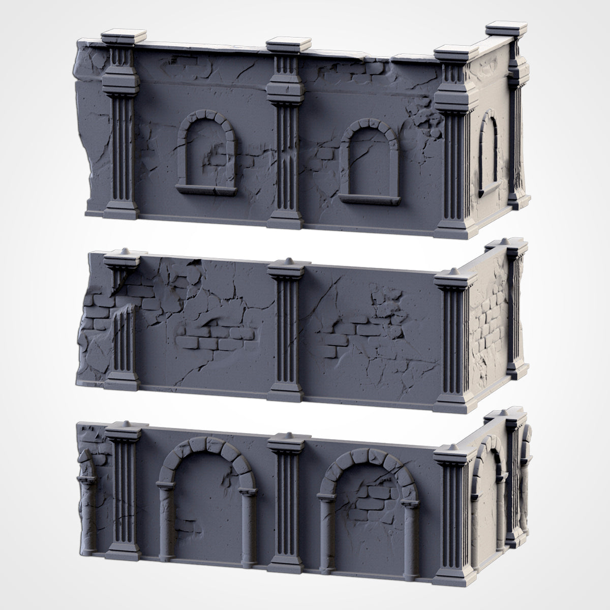 WTC Classic Ruins Set – Static Tournament Terrain for 28–32mm Games