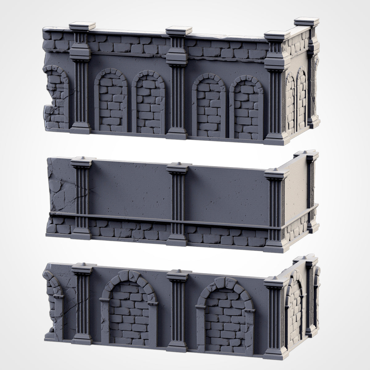 WTC Classic Ruins Set – Static Tournament Terrain for 28–32mm Games