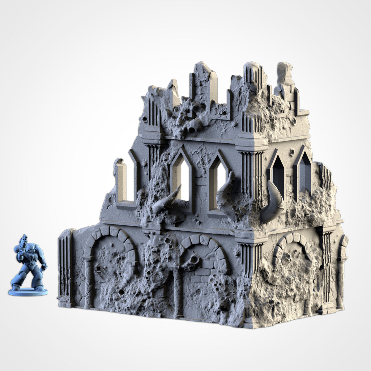 Infected Ruins – Corrupted Gothic Terrain for 28–32mm Games