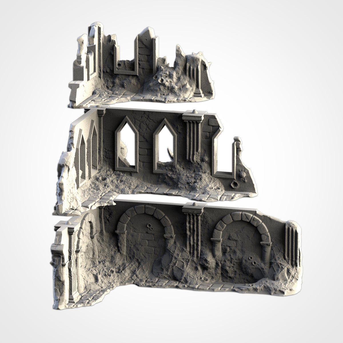 Infected Ruins – Corrupted Gothic Terrain for 28–32mm Games