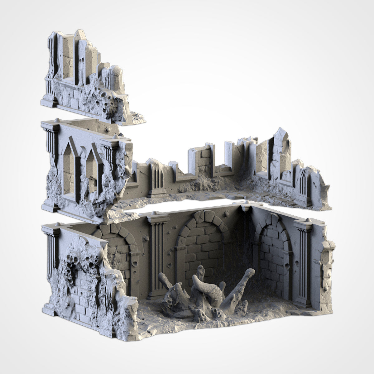 Infected Ruins – Corrupted Gothic Terrain for 28–32mm Games