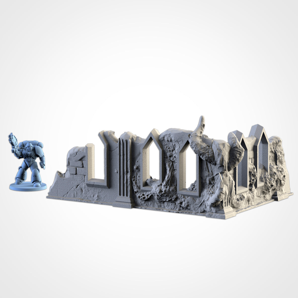 Infected Ruins – Corrupted Gothic Terrain for 28–32mm Games
