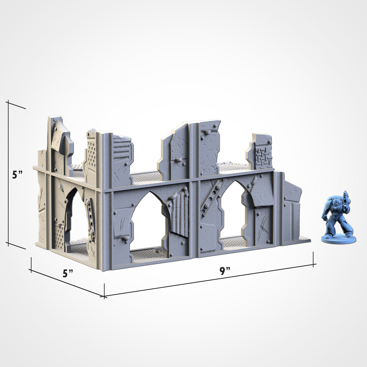 WTC Post-Apocalyptic Ruins Set – Static Tournament Terrain for 28–32mm Wargames