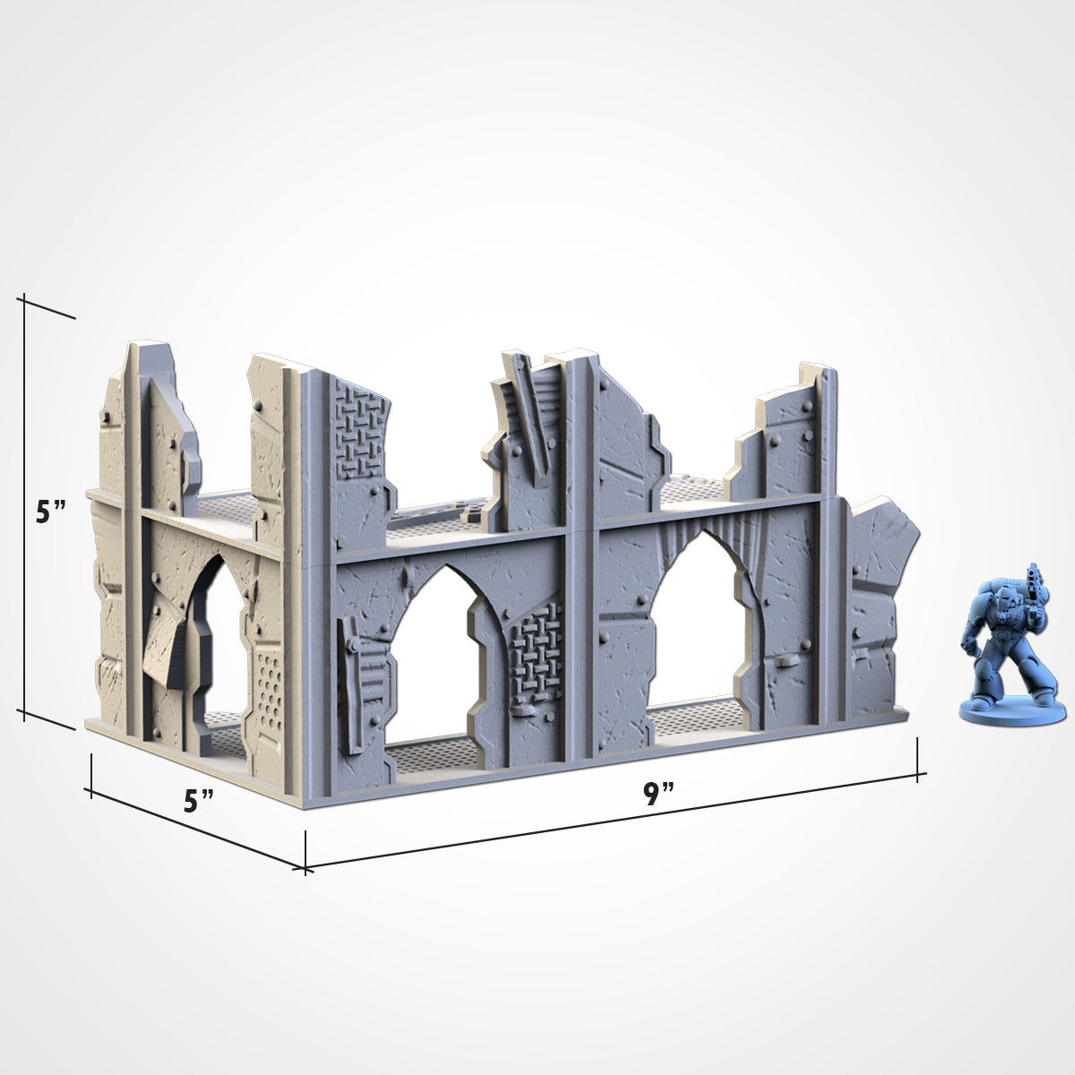 WTC Post-Apocalyptic Ruins Set – Static Tournament Terrain for 28–32mm Wargames