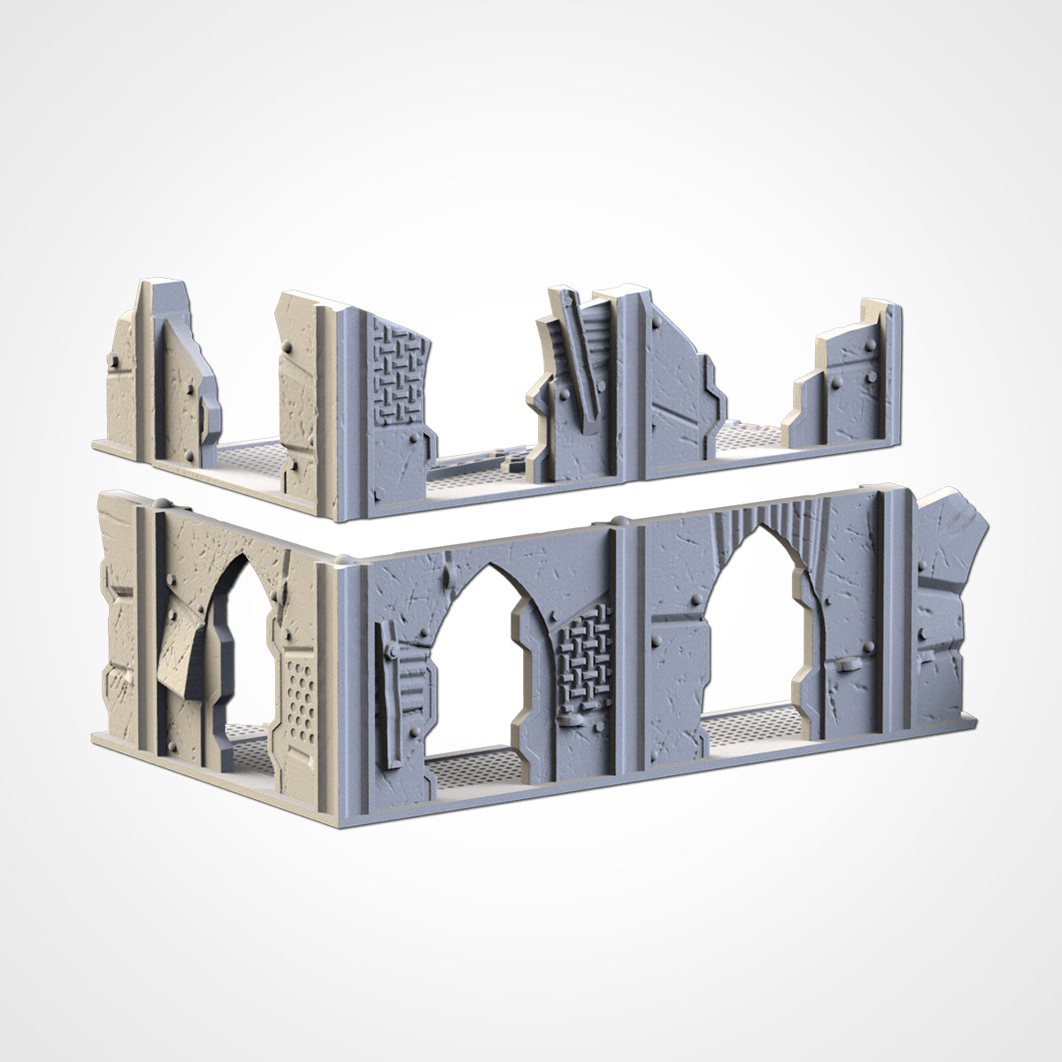 WTC Post-Apocalyptic Ruins Set – Static Tournament Terrain for 28–32mm Wargames