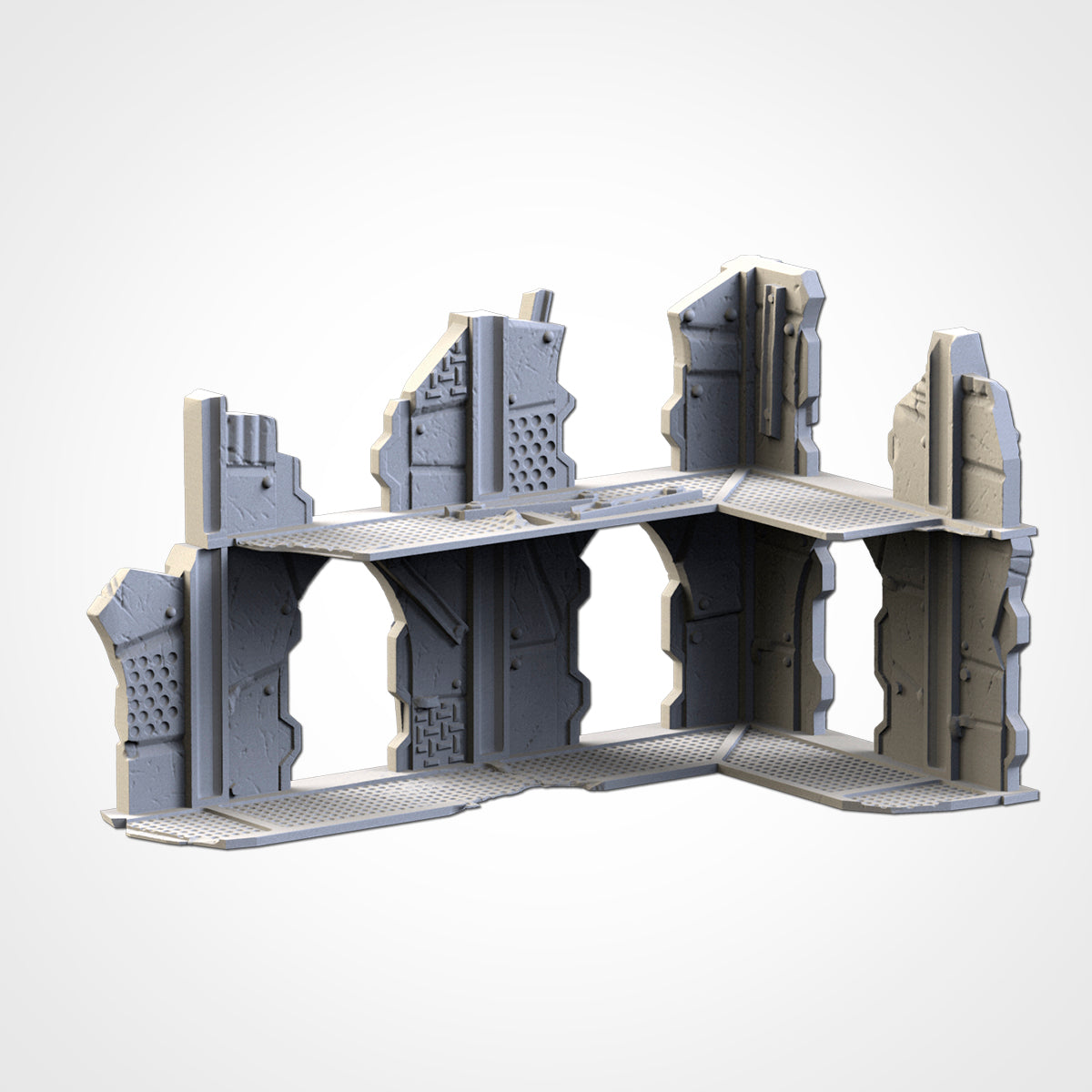 WTC Post-Apocalyptic Ruins Set – Static Tournament Terrain for 28–32mm Wargames