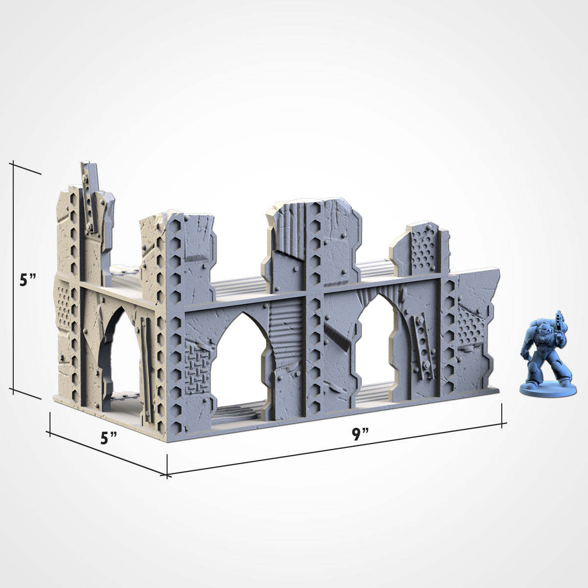 WTC Post-Apocalyptic Ruins Set – Static Tournament Terrain for 28–32mm Wargames
