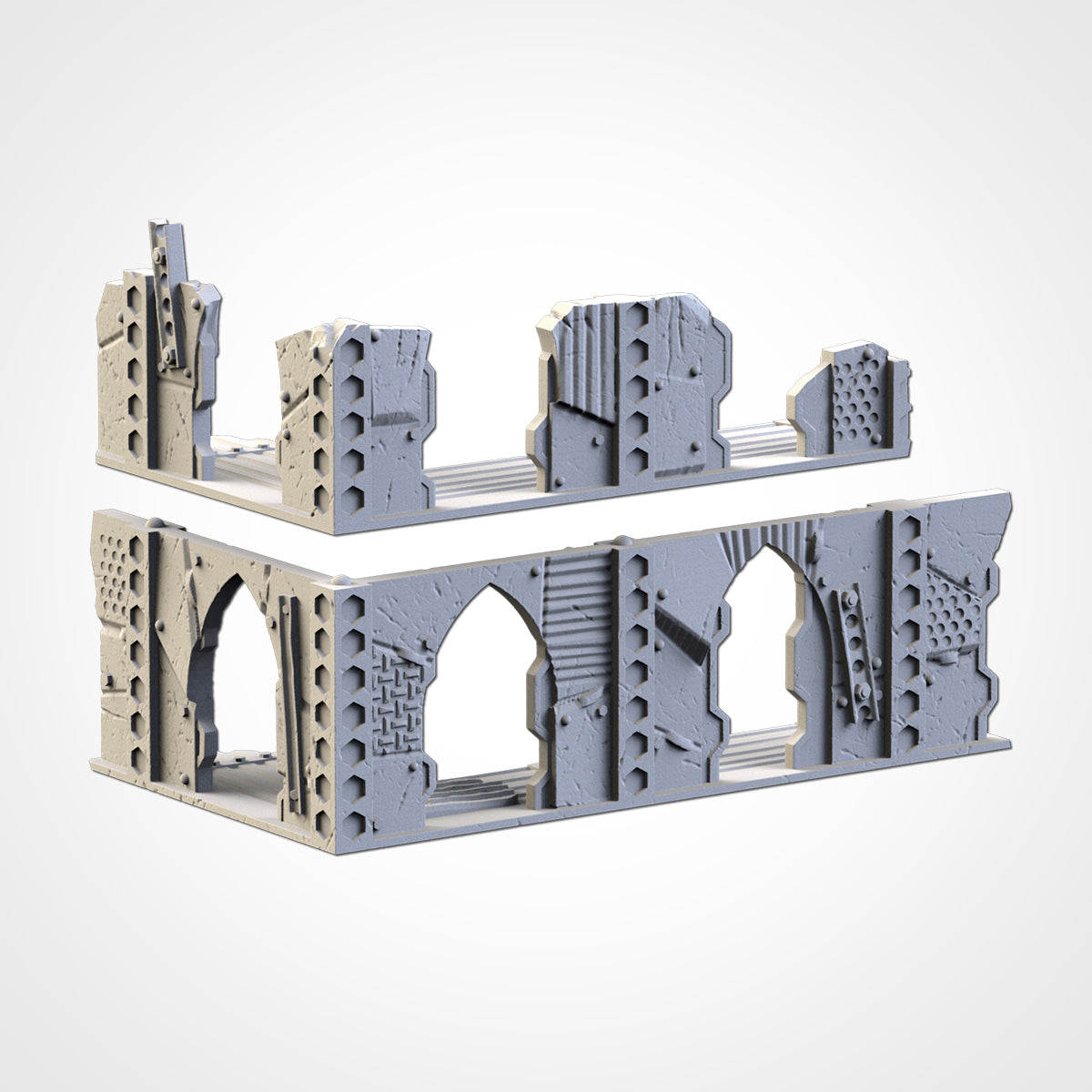 WTC Post-Apocalyptic Ruins Set – Static Tournament Terrain for 28–32mm Wargames