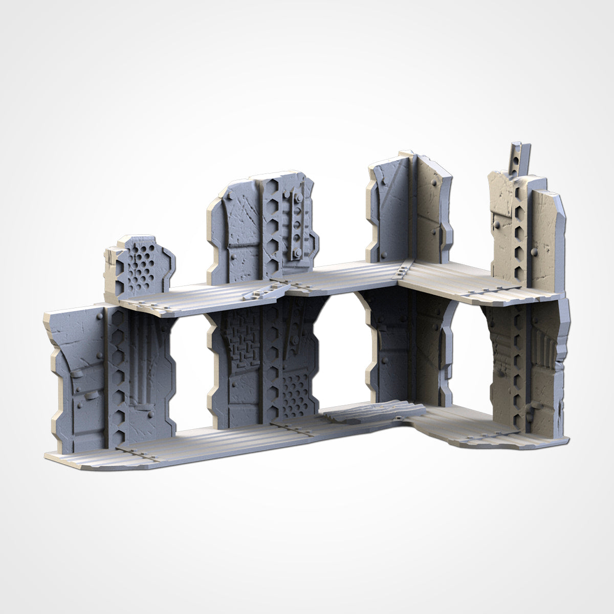 WTC Post-Apocalyptic Ruins Set – Static Tournament Terrain for 28–32mm Wargames