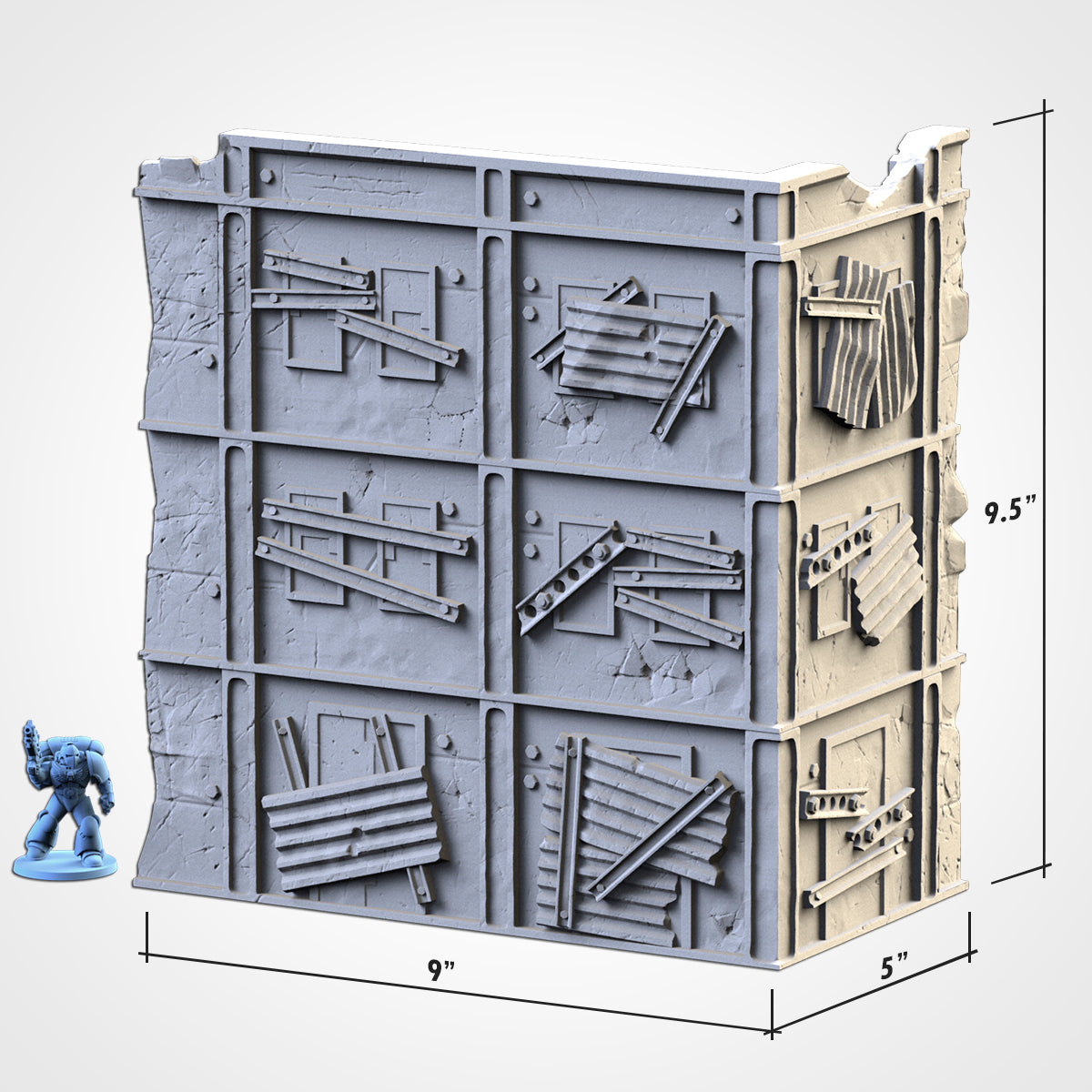 WTC Post-Apocalyptic Ruins Set – Static Tournament Terrain for 28–32mm Wargames