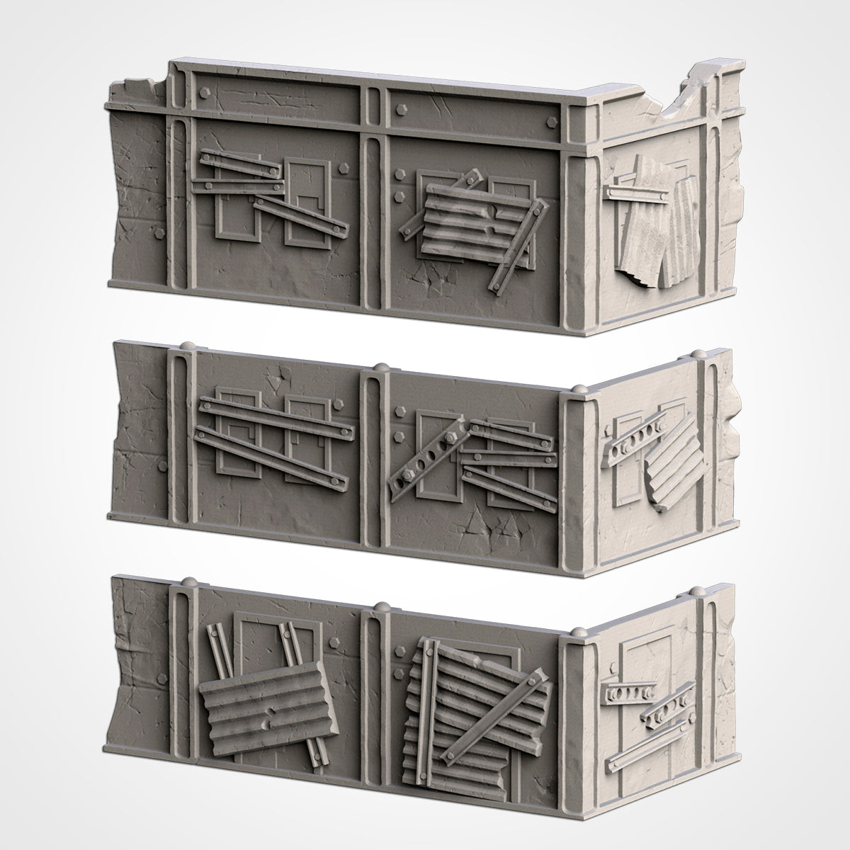 WTC Post-Apocalyptic Ruins Set – Static Tournament Terrain for 28–32mm Wargames