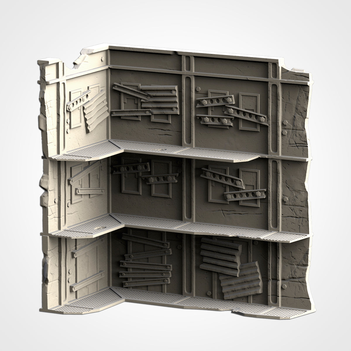 WTC Post-Apocalyptic Ruins Set – Static Tournament Terrain for 28–32mm Wargames