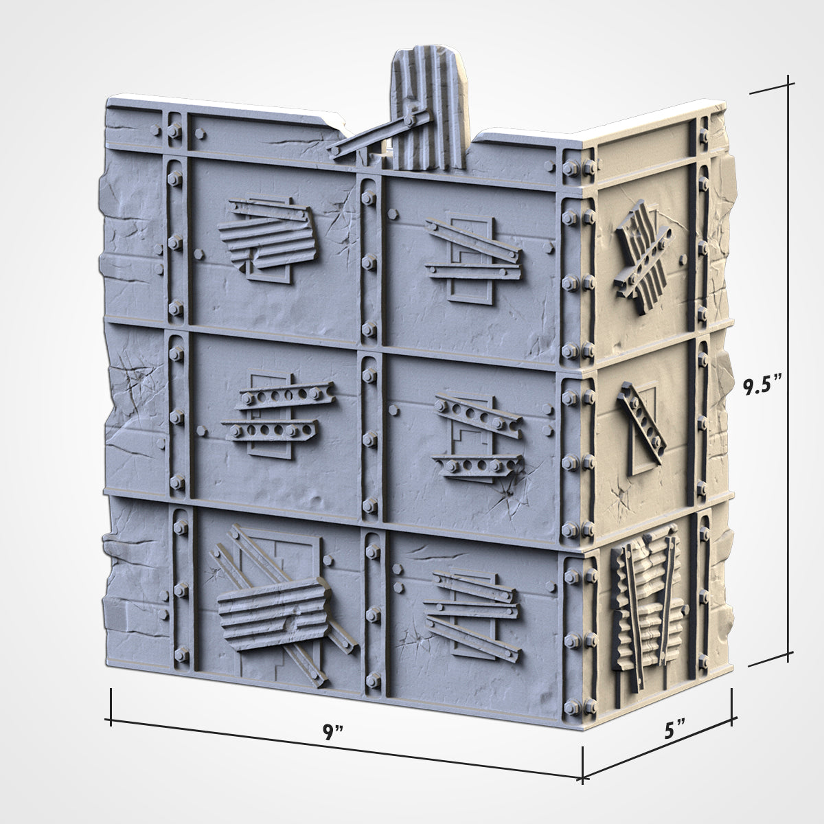 WTC Post-Apocalyptic Ruins Set – Static Tournament Terrain for 28–32mm Wargames