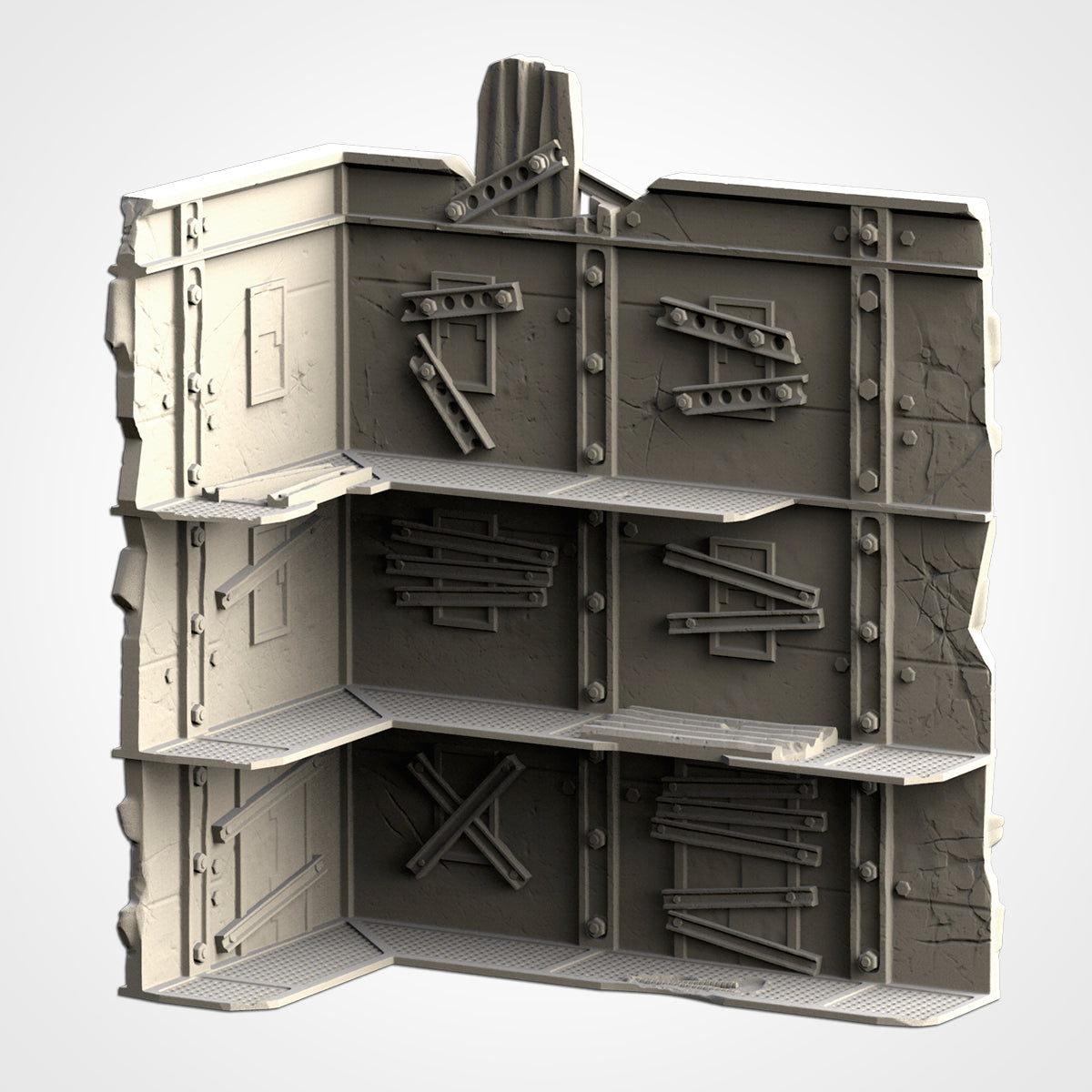 WTC Post-Apocalyptic Ruins Set – Static Tournament Terrain for 28–32mm Wargames