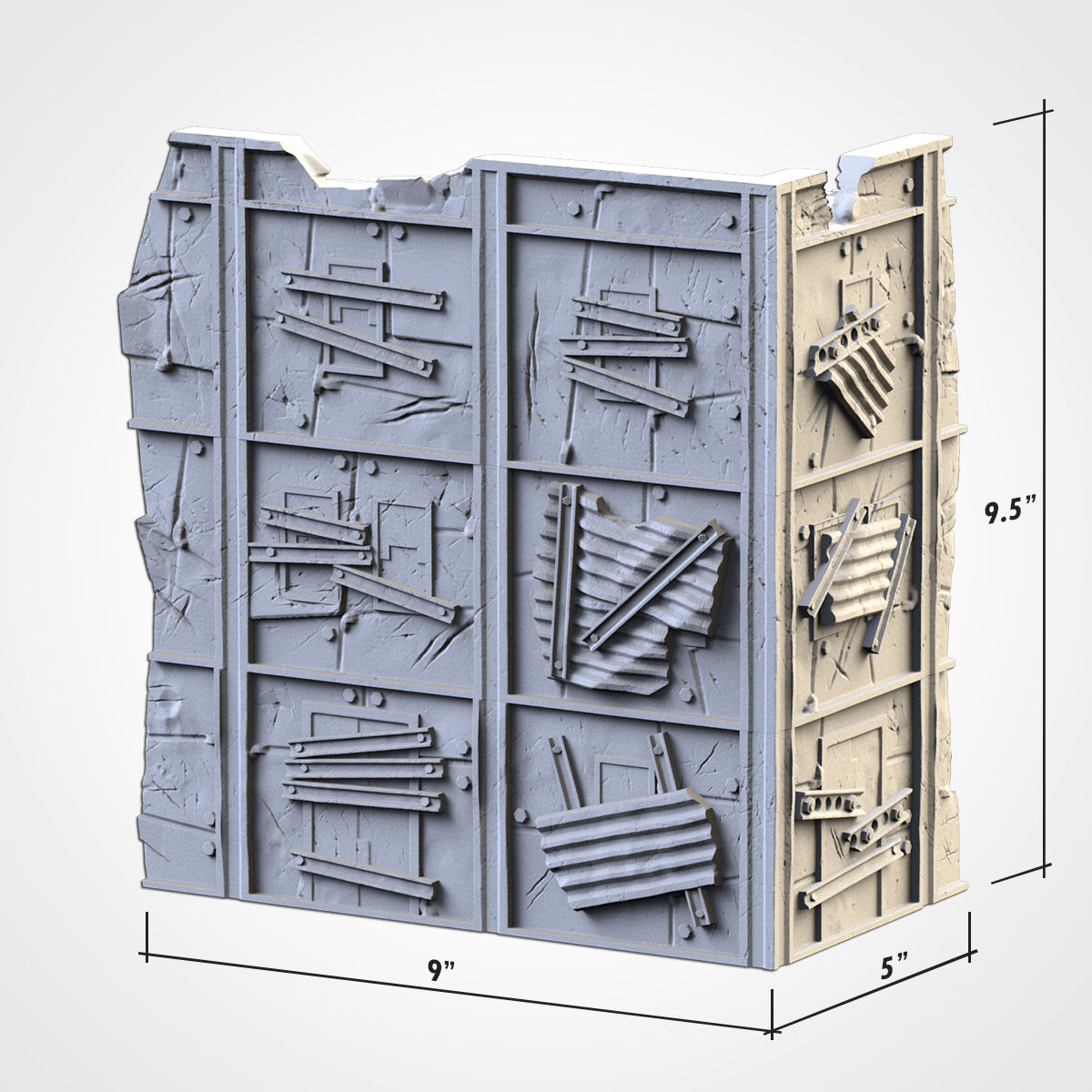 WTC Post-Apocalyptic Ruins Set – Static Tournament Terrain for 28–32mm Wargames