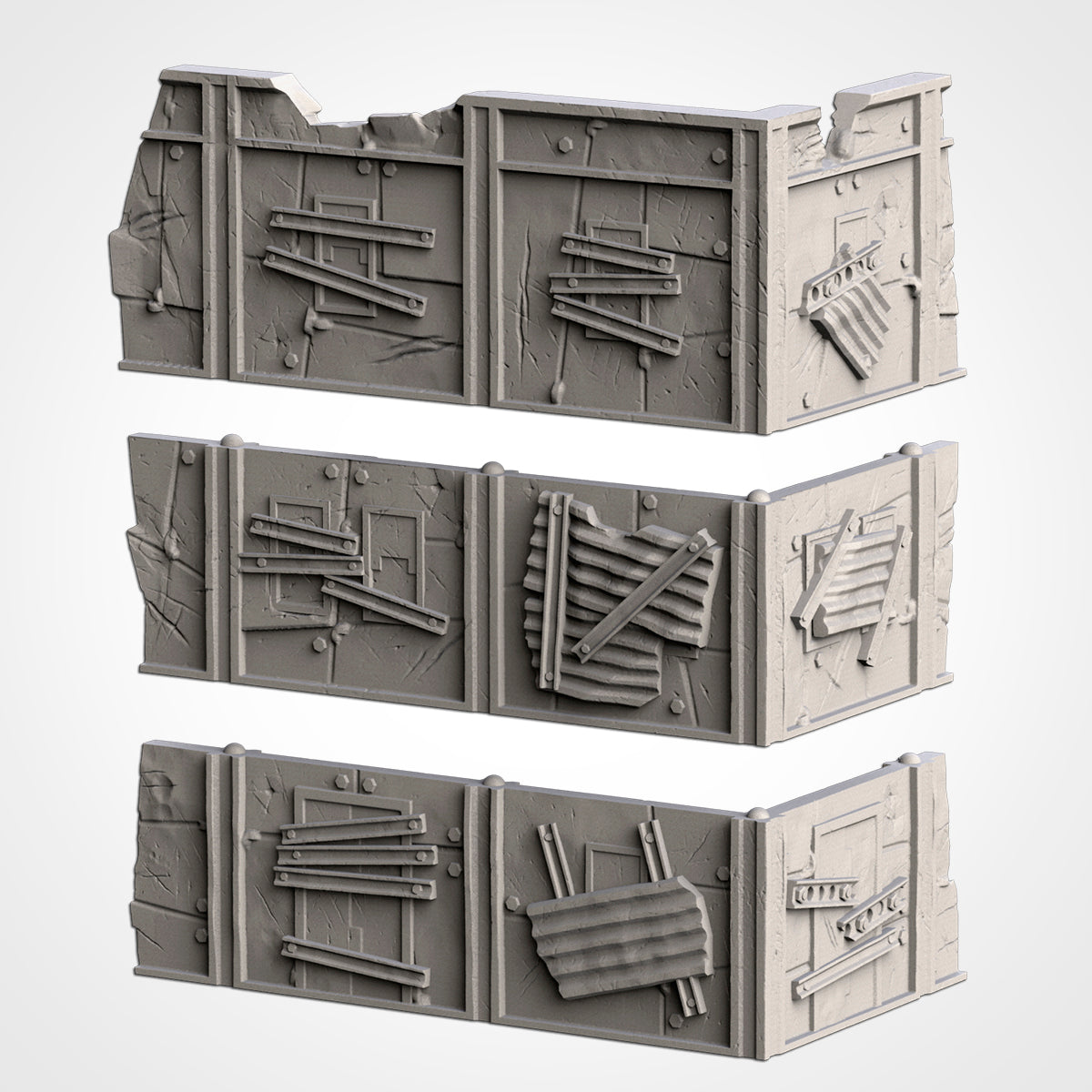WTC Post-Apocalyptic Ruins Set – Static Tournament Terrain for 28–32mm Wargames