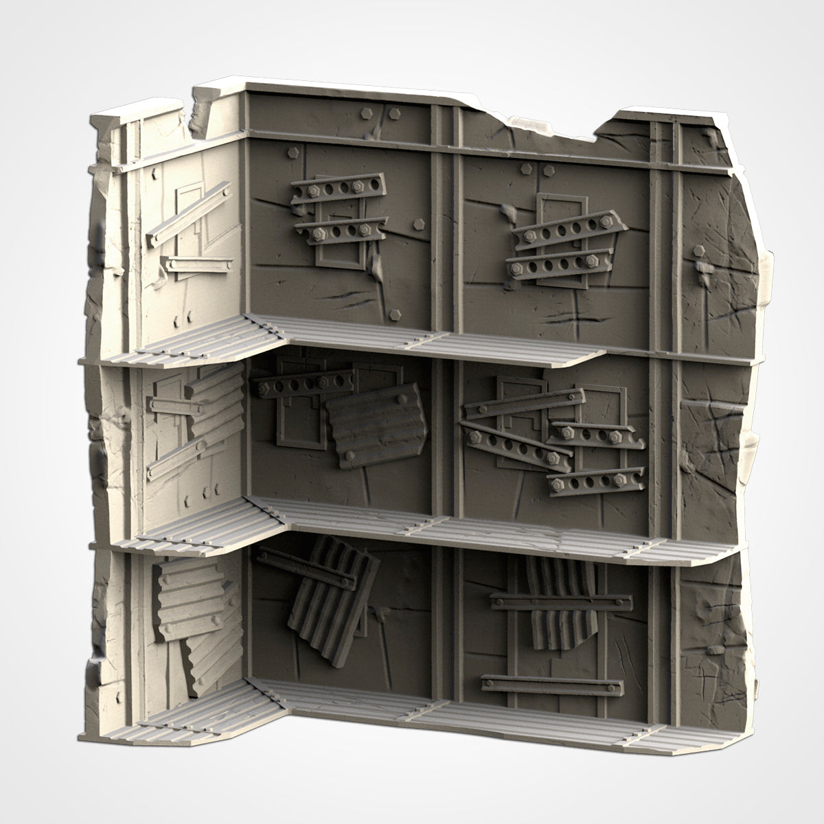 WTC Post-Apocalyptic Ruins Set – Static Tournament Terrain for 28–32mm Wargames