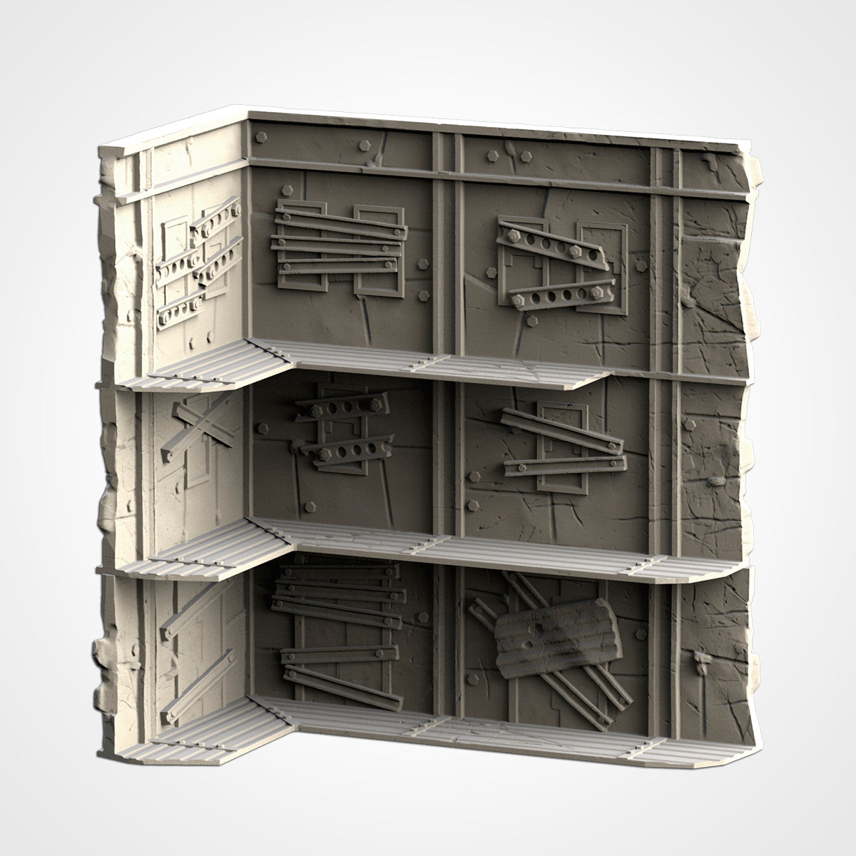 WTC Post-Apocalyptic Ruins Set – Static Tournament Terrain for 28–32mm Wargames