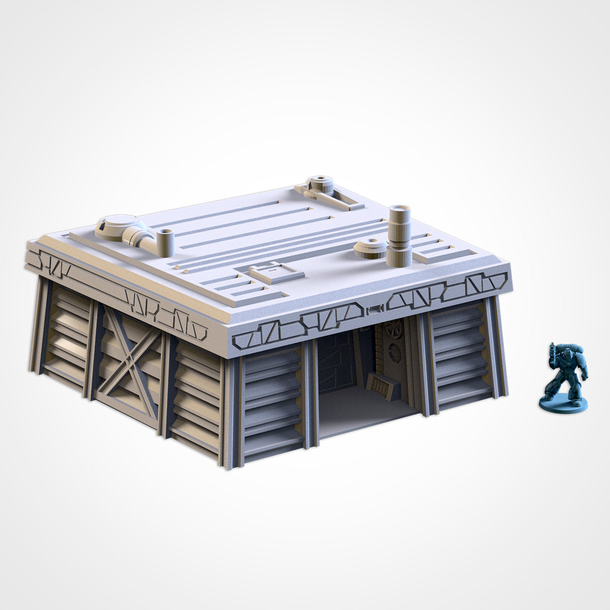 Modular Bunkers – 3D Printed Sci-Fi Terrain for 28–32mm Games