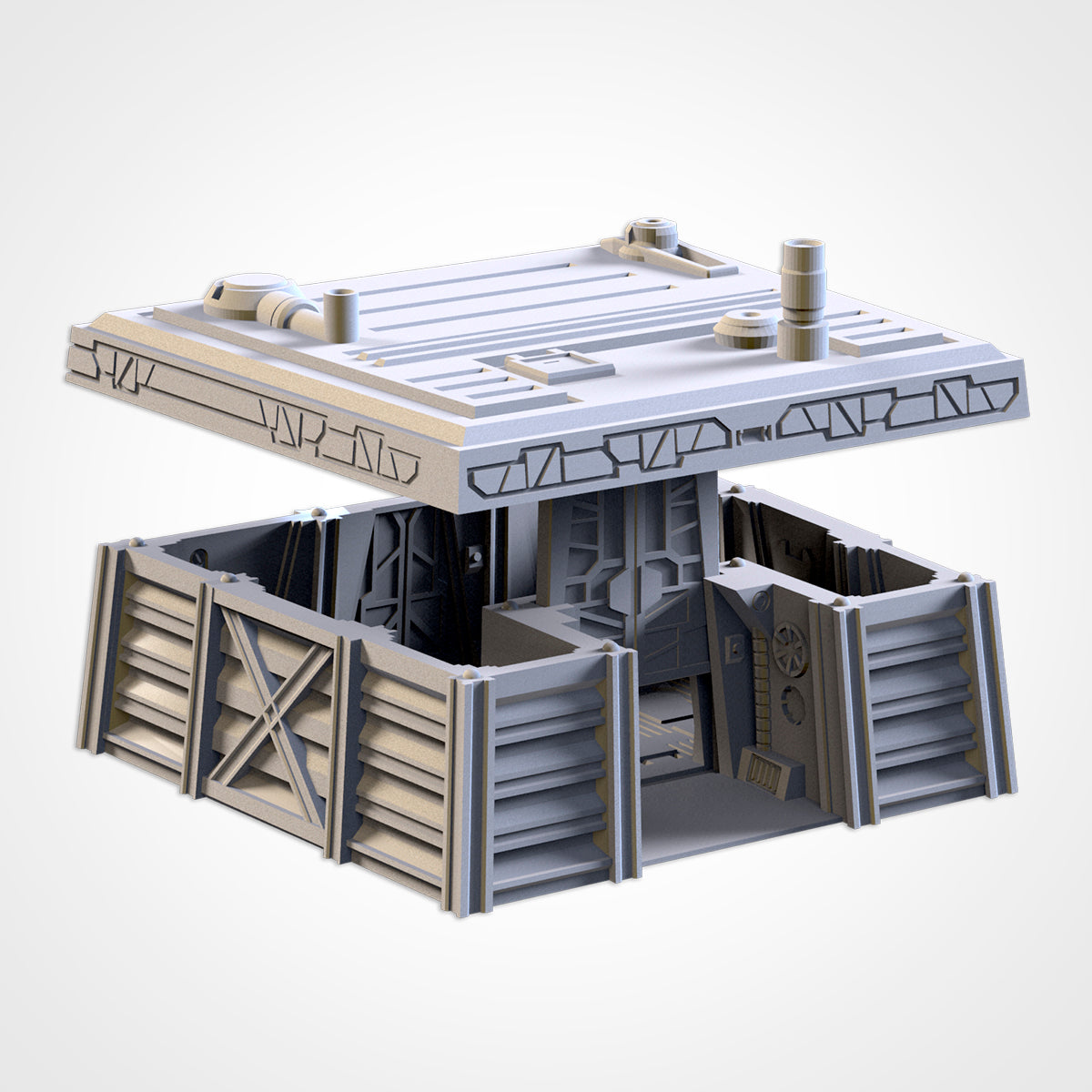 Modular Bunkers – 3D Printed Sci-Fi Terrain for 28–32mm Games