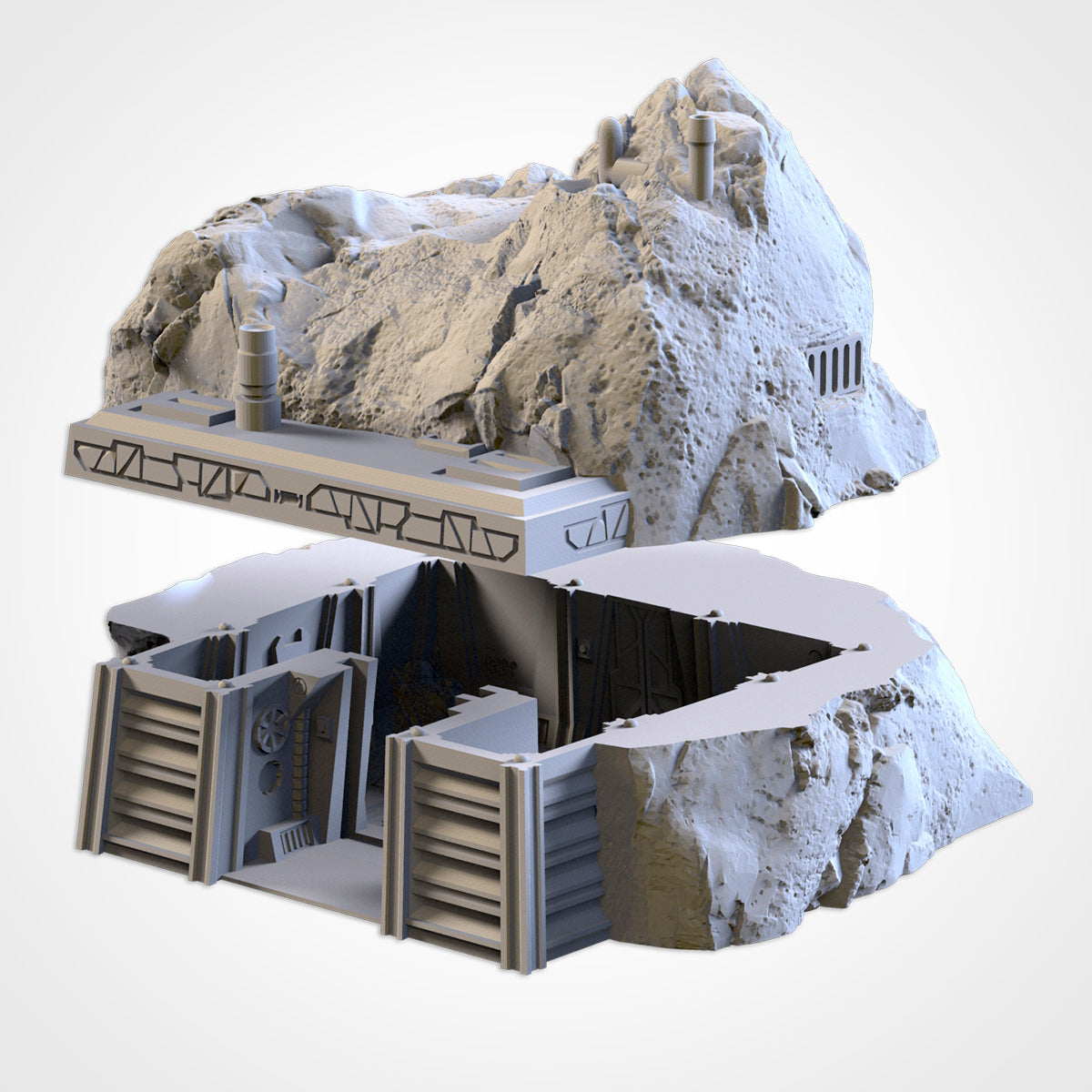 Modular Bunkers – 3D Printed Sci-Fi Terrain for 28–32mm Games