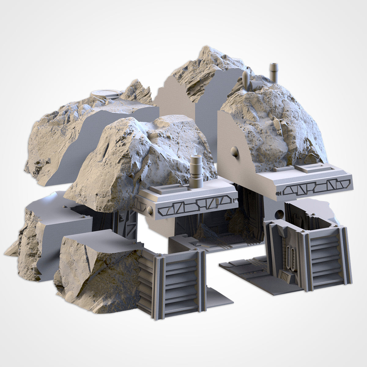 Modular Bunkers – 3D Printed Sci-Fi Terrain for 28–32mm Games