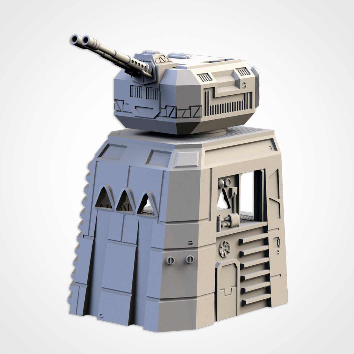 Modular Defense Turrets – Sci-Fi Bunker & Weapon Platforms for 28–32mm Wargaming