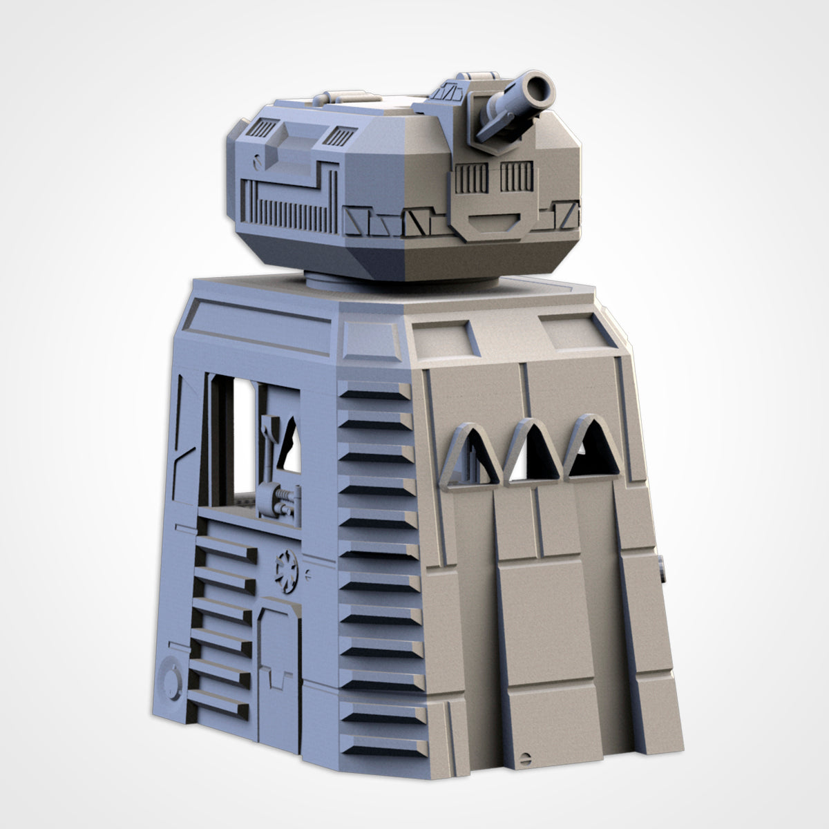 Modular Defense Turrets – Sci-Fi Bunker & Weapon Platforms for 28–32mm Wargaming