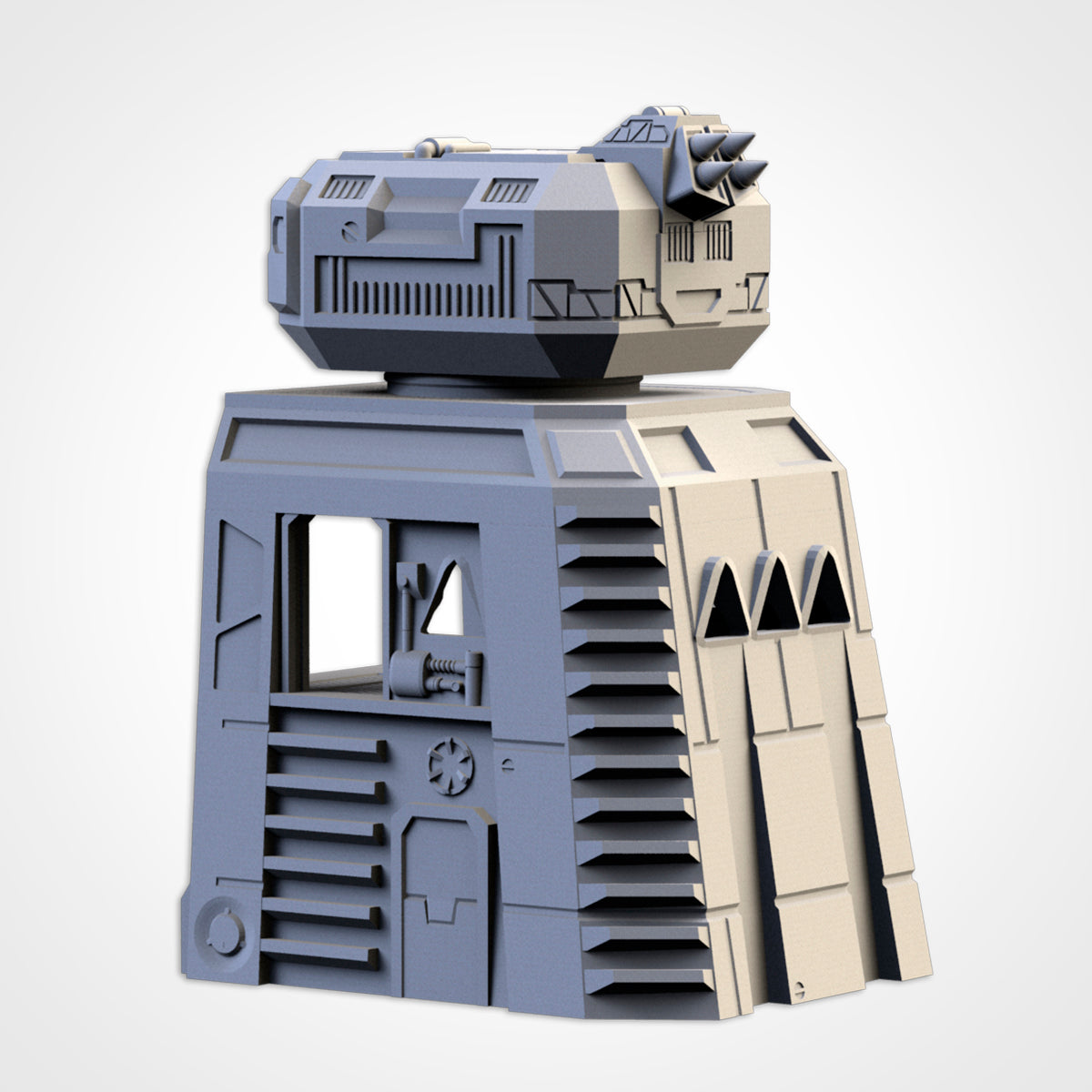Modular Defense Turrets – Sci-Fi Bunker & Weapon Platforms for 28–32mm Wargaming