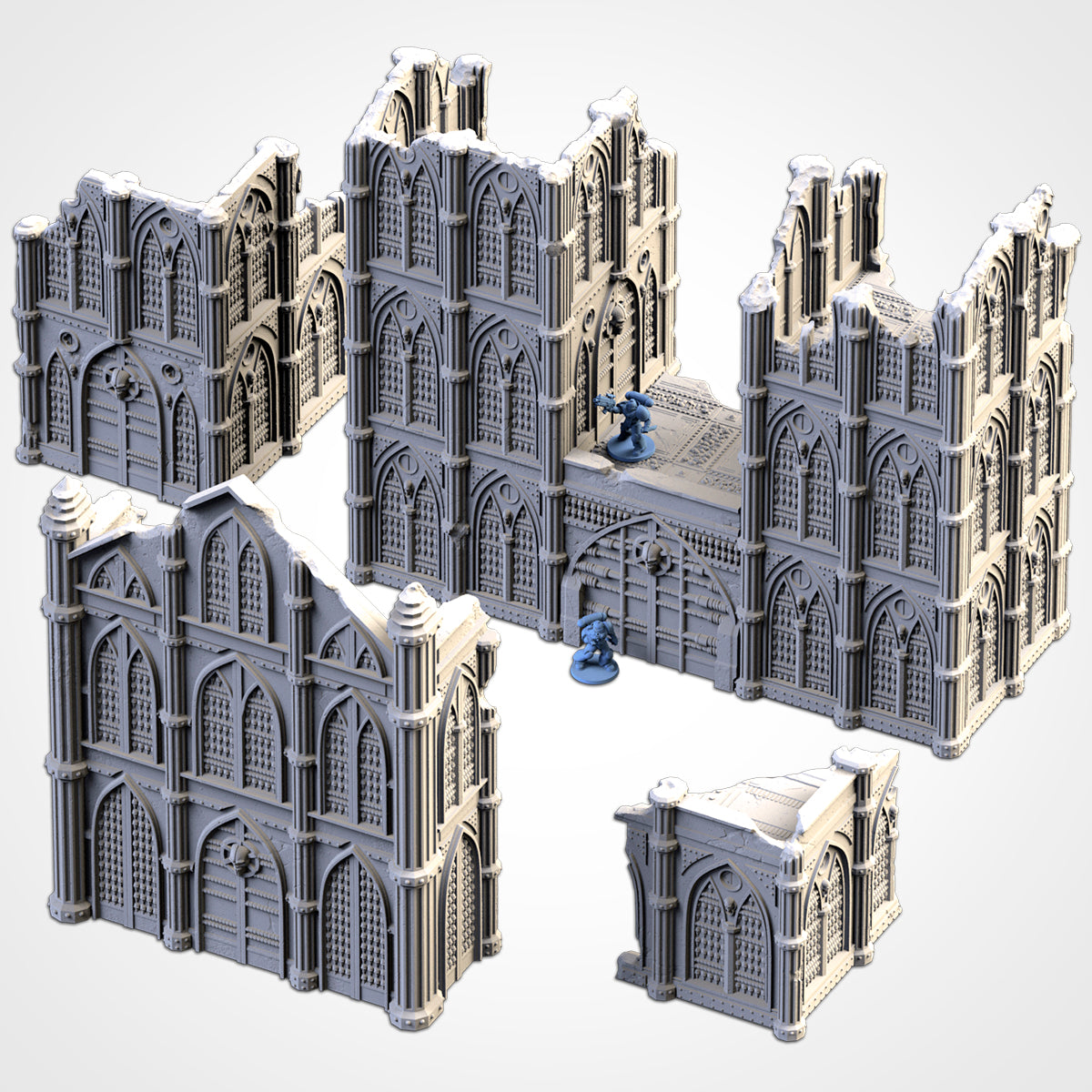 Cathedral Ruins Set II – 3D Printed Gothic Ruins for 28–32mm Games
