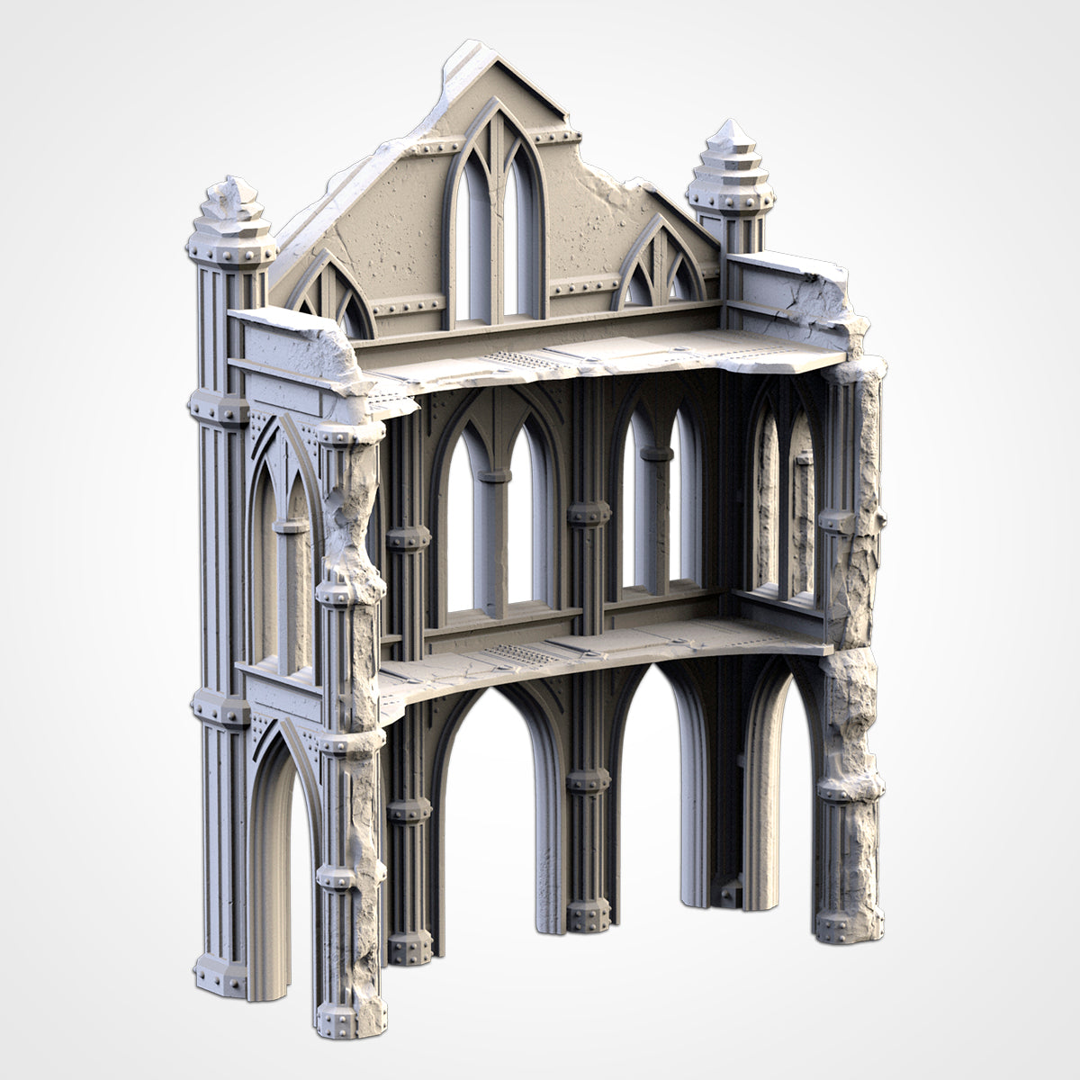 Cathedral Ruins Set II – 3D Printed Gothic Ruins for 28–32mm Games
