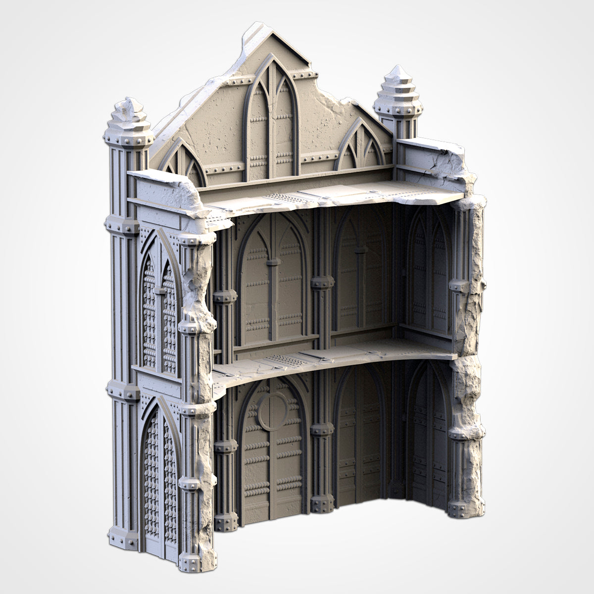 Cathedral Ruins Set II – 3D Printed Gothic Ruins for 28–32mm Games