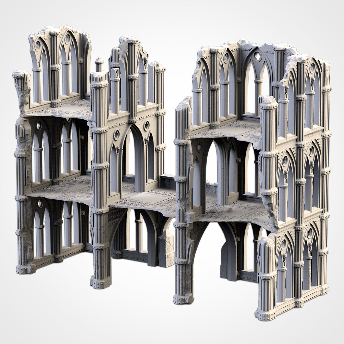 Cathedral Ruins Set II – 3D Printed Gothic Ruins for 28–32mm Games