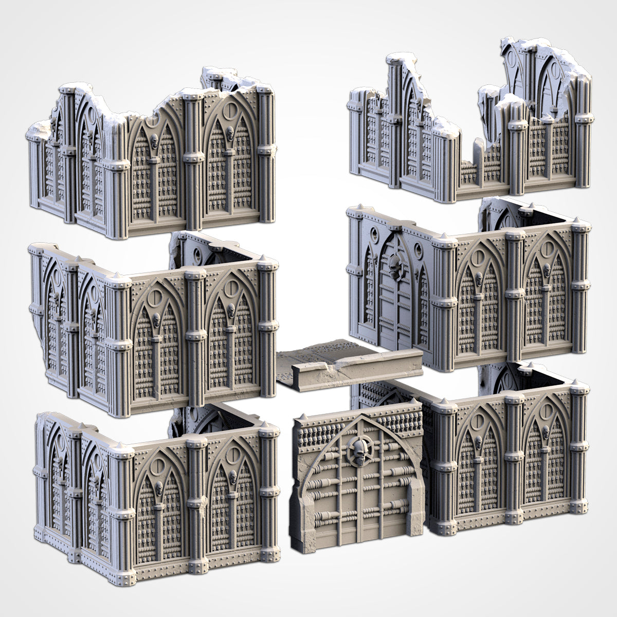 Cathedral Ruins Set II – 3D Printed Gothic Ruins for 28–32mm Games