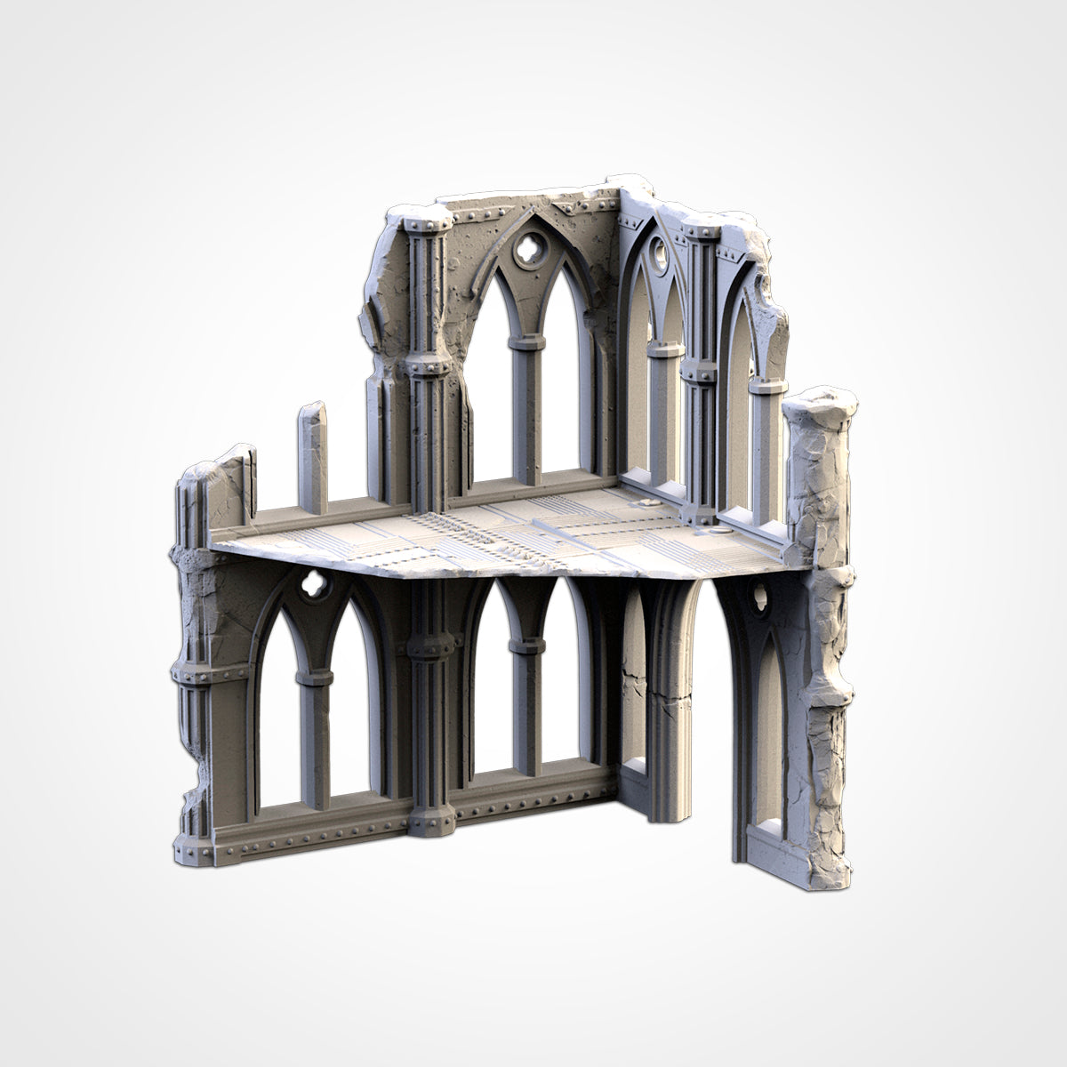 Cathedral Ruins Set II – 3D Printed Gothic Ruins for 28–32mm Games