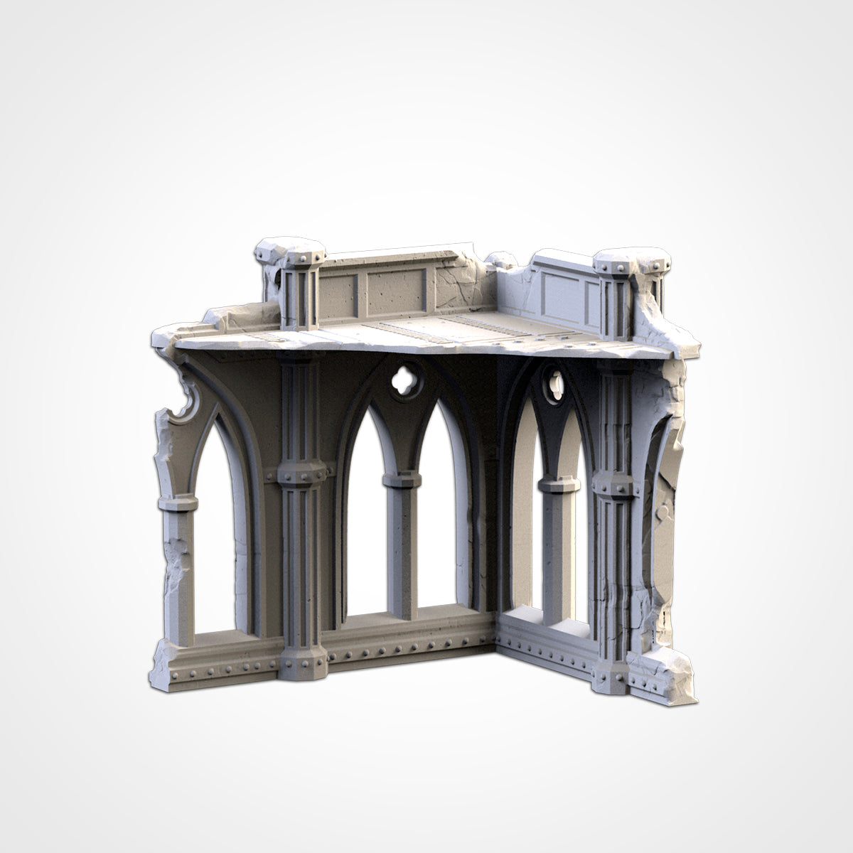 Cathedral Ruins Set II – 3D Printed Gothic Ruins for 28–32mm Games