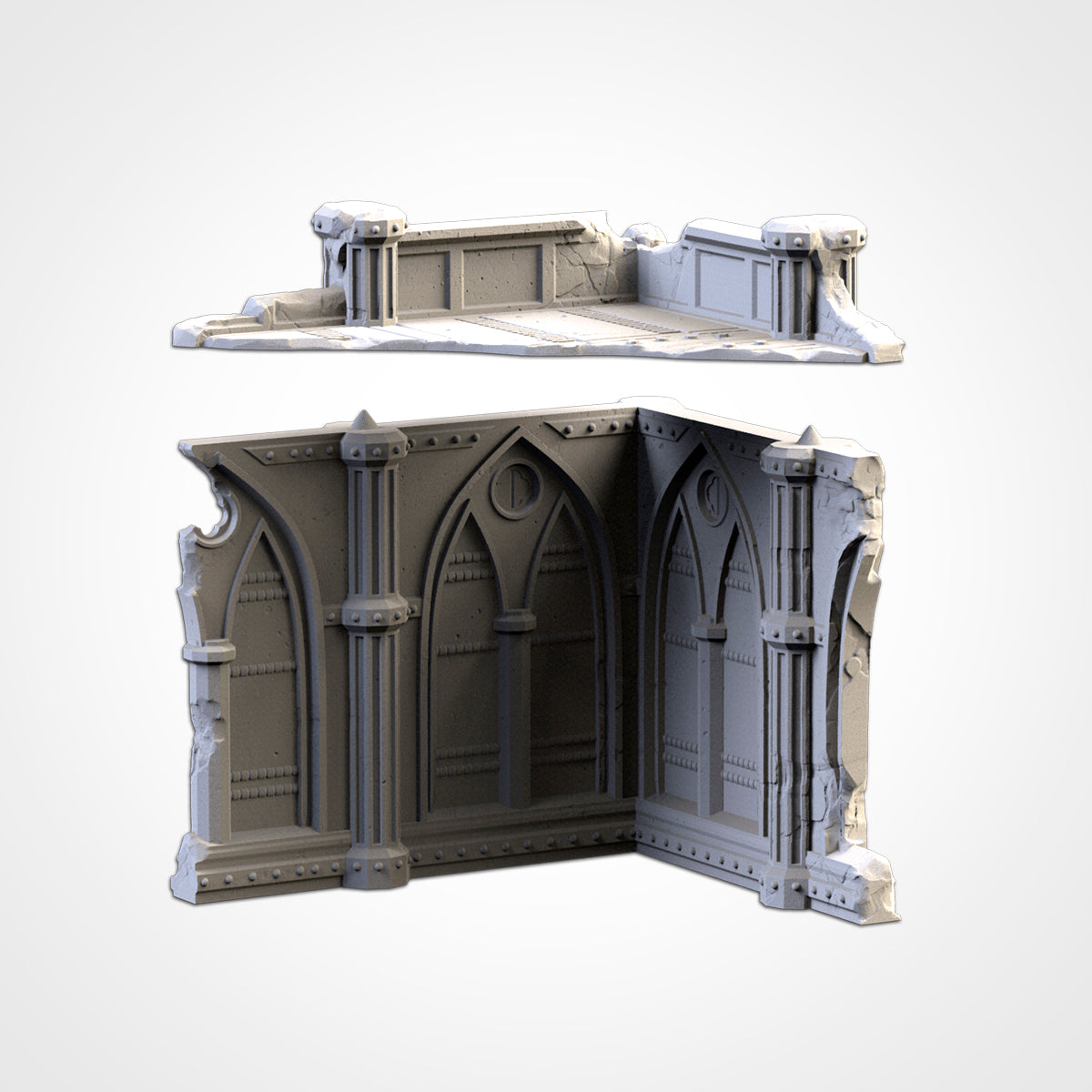 Cathedral Ruins Set II – 3D Printed Gothic Ruins for 28–32mm Games