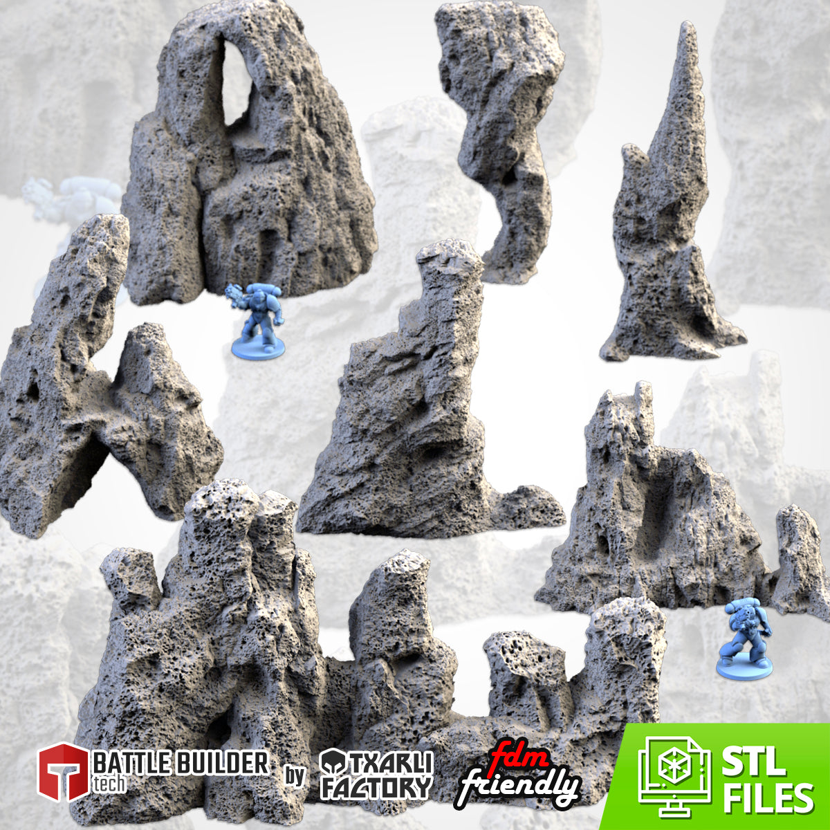 Volcanic Rocks – Jagged Lava Terrain for 28–32mm Games