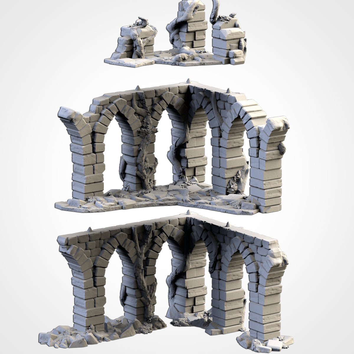 Abandoned City Ruins - Modular City Ruins for 28–32mm Games