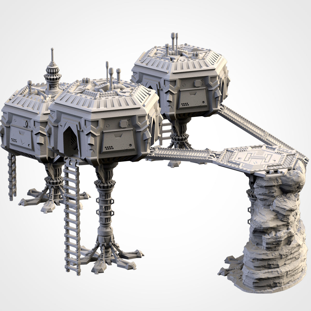 SciFi Desert City – Modular Elevated Terrain for 28–32mm Games